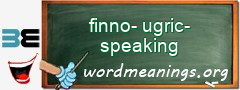 WordMeaning blackboard for finno-ugric-speaking